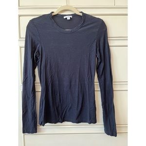 James Perse Navy Long Sleeve Top
